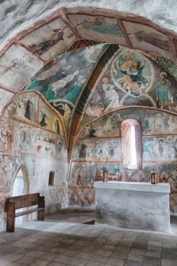 Ludrova tüm azizler Gotik kilise Ortaçağ duvar resimleri, 
