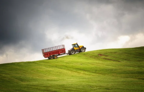 Tractor on field — Stock Photo, Image