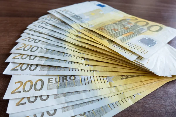 200 euro-bankjegyek — Stock Fotó
