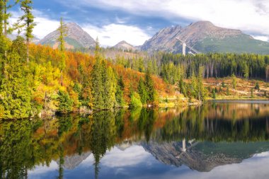 Güzel manzara - tarn Strbske pleso, Slovakya