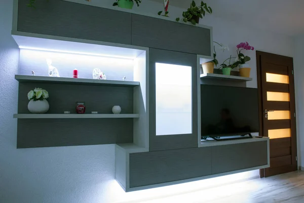 Rétro-éclairage LED dans les meubles — Photo