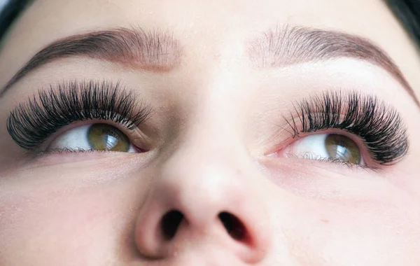Artificial lashes. eyelash extension — Stock Photo, Image
