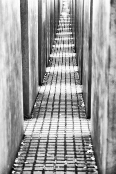 Labyrinthe du mémorial de l'Holocauste à Berlin, Allemagne — Photo