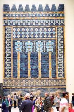 Ishtar gate from Babylon in Pergamon museum, Berlin - Germany clipart