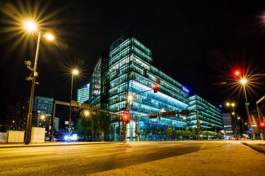 Sony Merkezi gece. Potsdamer platz, Berlin - Almanya