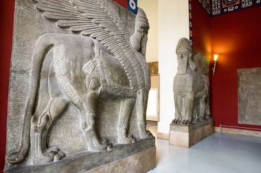 Assyrian Lamassu in Pergamon museum Berlin, Germany clipart
