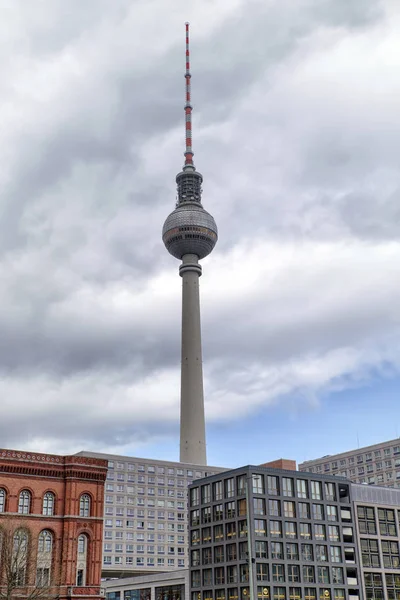 Tv-tårn i Berlin, Tyskland - Stock-foto