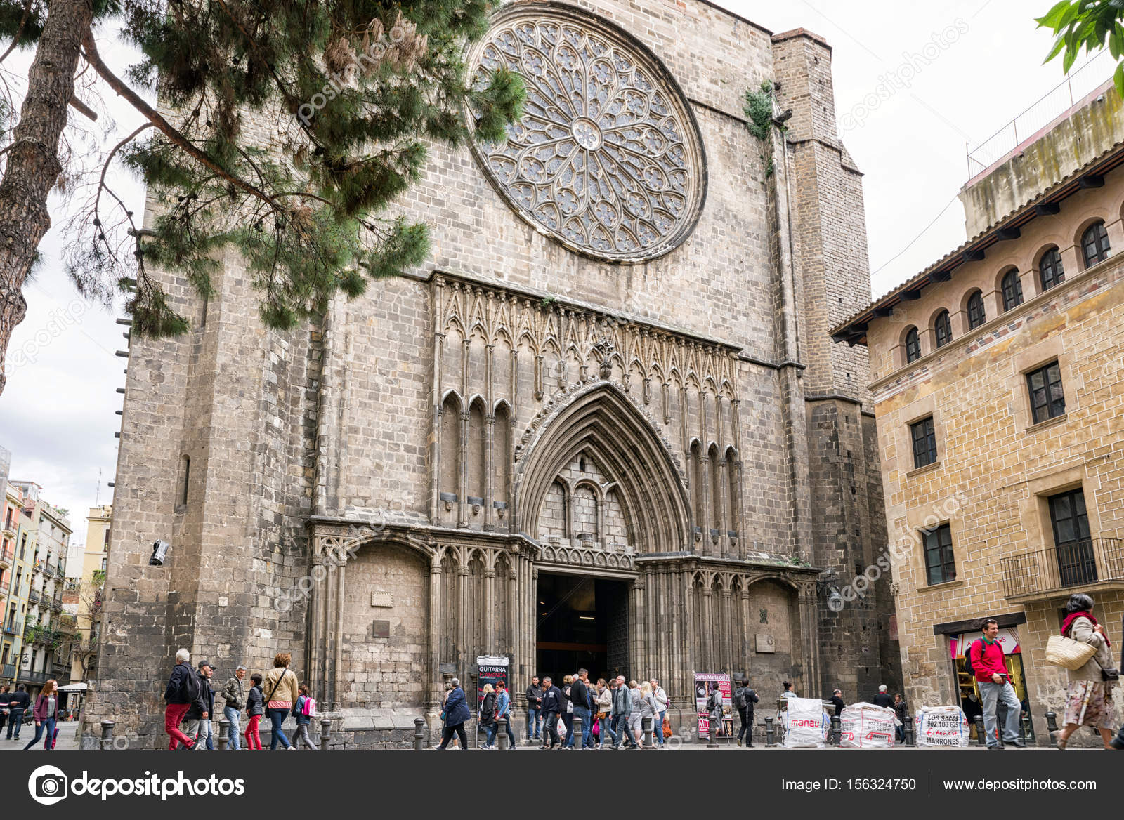Church Santa Maria Del Pi Barcelona Spain Stock Editorial Photo C Jarino 156324750