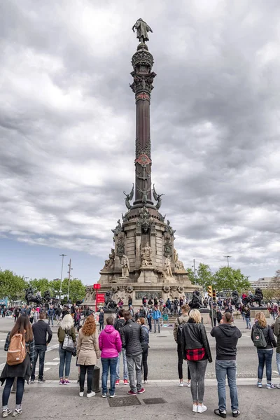 Monumento a Colón en Barcelona, España — Foto de Stock