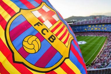 Fc Barcelona Stadyumu Nou Camp bayrağı