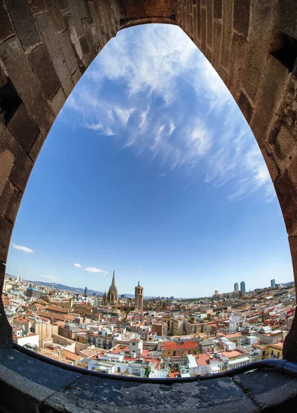 Vue depuis le clocher, Barcelone - Espagne — Photo