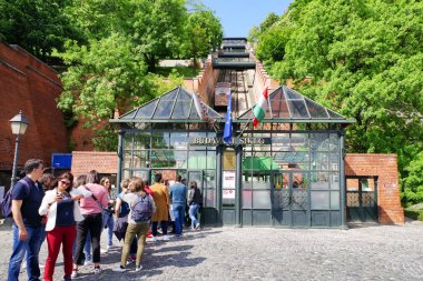 Budapeşte kale tepesi füniküler ve zincir köprü artalanları, Hu