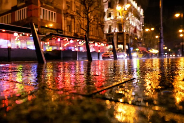 Pluie dans la ville Budapest, Hongrie — Photo