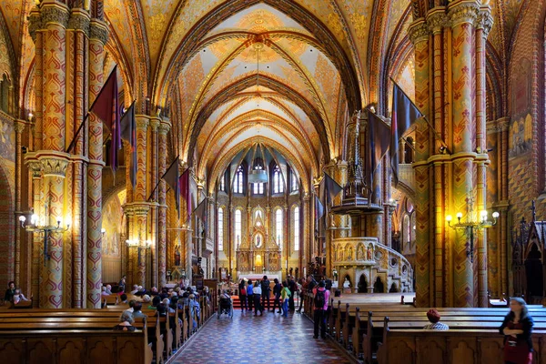 Interno della Chiesa di Mattia a Budapest, Ungheria — Foto Stock