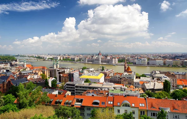 Budapest fra Buda Castle hill, Ungarn - Stock-foto