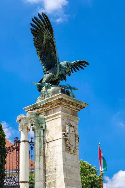 Turul vogel im königlichen schloss, budapest, ungarisch — Stockfoto