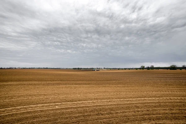 Tractor on the field — Stock Photo, Image