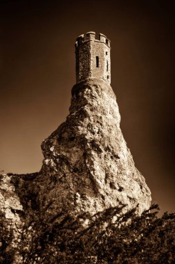 Turret at Devin castle, Slovakia clipart