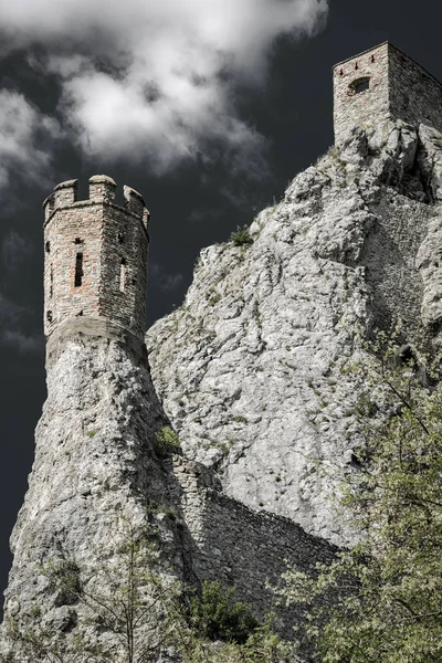 Torreta en el castillo de Devin, Eslovaquia — Foto de Stock