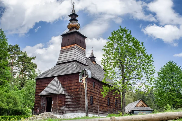 Wooden church in museum Lubovna, Slovakia — Stock Photo, Image