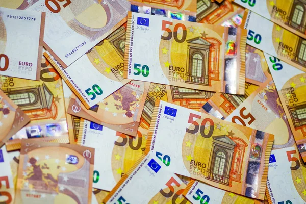 Fiftry euro-bankjegyek — Stock Fotó