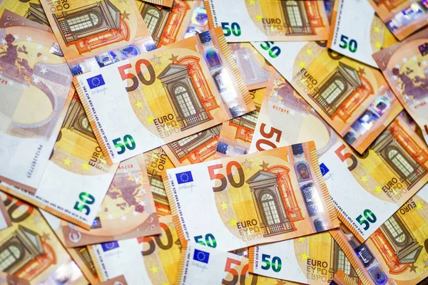 Fiftry euro-bankjegyek — Stock Fotó
