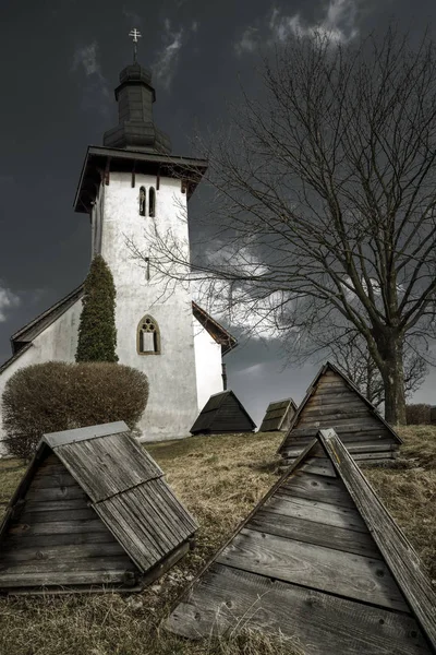 Église templière dans le village Martincek, Slovaquie — Photo