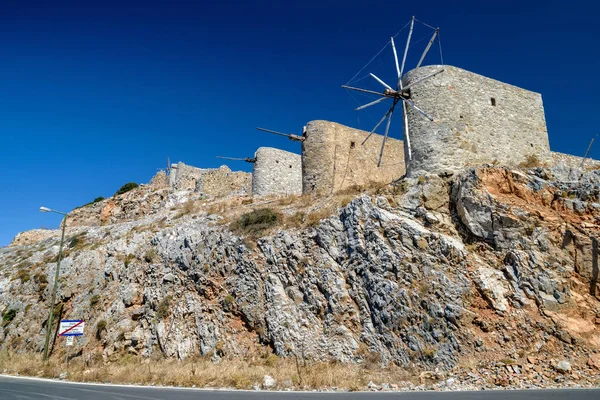 Windmills of the Lasithi plateau, Crete - Greece — Stock Photo, Image