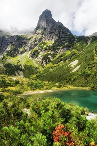 Jezioro Zelene Pleso w Tatrach Wysokich, Słowacja — Zdjęcie stockowe