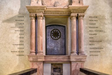 Konsantrasyonlarda kamplarında Pinkas Sinagogu, Pr duvarına listesi