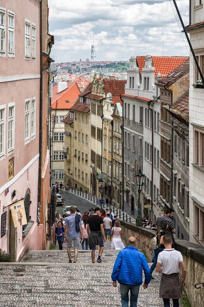 Old castle stairs in Prague, Czech republic — Stock Photo, Image