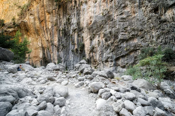 Caminhadas no Parque Nacional Samaria gorge — Fotografia de Stock