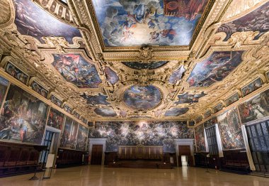 Sala del Maggior Consiglio Doge 'un sarayında, VeniceS