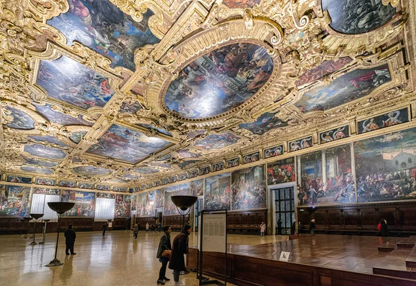 Sala del Maggior Consiglio au Palais des Doges, Venise — Photo