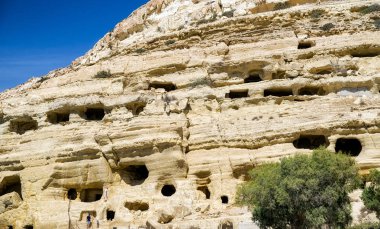 Matala mağaralarda Crete, Yunanistan