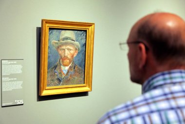 Ünlü resim otoportre Vincent Van Gogh, Rijksmuseum -