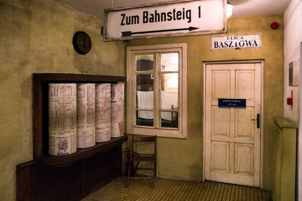 Exhibit at Oskar Schindler's Enamel factory in Krakow, Poland