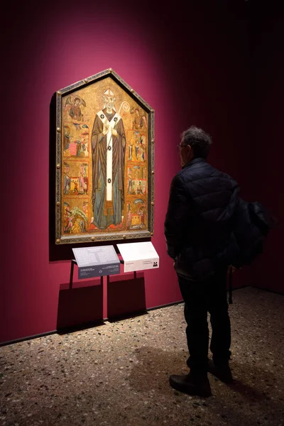 Икона в галерее Brera Art Gallery, Милан — стоковое фото