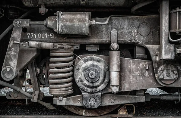 기관차의 바퀴 세부 묘사 — 스톡 사진