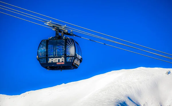 Demanovska Dolina Slowakei Februar 2015 Kabinenbahn Funitel Skigebiet Jasna Der — Stockfoto
