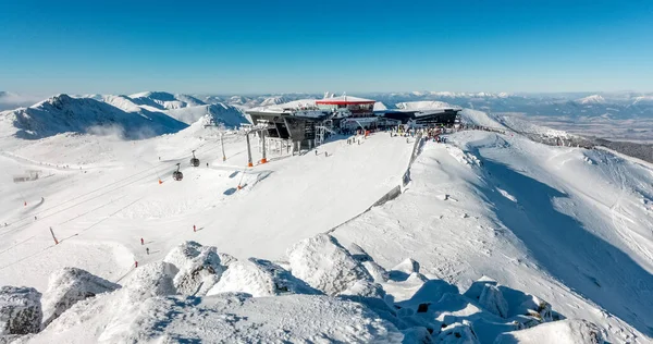 Demanovska Dolina Slovacchia Gennaio Cima Della Collina Chopok Stazione Funivia — Foto Stock