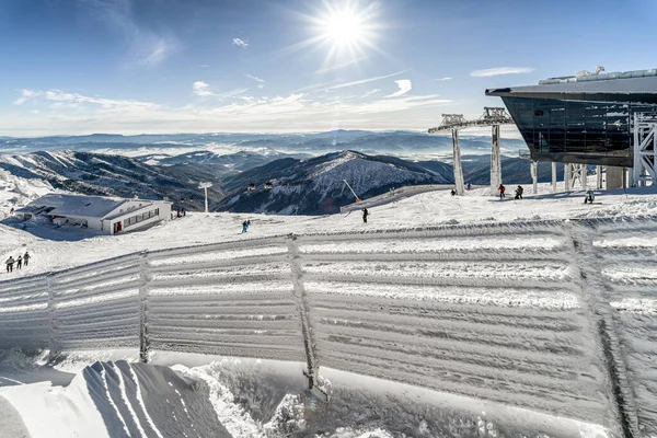 Jasna Eslováquia Dezembro Topo Colina Chopok Resort Jasna Montanhas Tatras — Fotografia de Stock