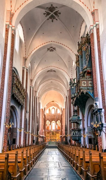 Roskilde Danmark Augusti Interiören Roskilde Domkyrka Den Augusti 2012 Roskilde — Stockfoto