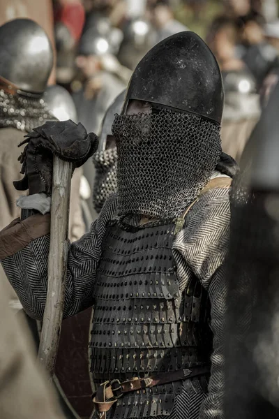 Partizanska Lupca Eslovaquia Jun Guerrero Ejército Medieval Festival Utgard Junio —  Fotos de Stock