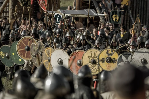 Partizanska Lupca Slovakia Jun Waririors Medieval Battle Festival Utgard Jun — Stock Photo, Image