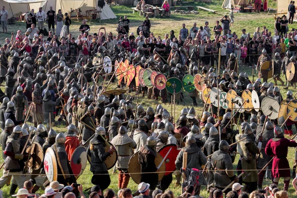 Partizanska Lupca Slovakia Jun Waririor Medieval Battle Festival Utgard Jun — Stock Photo, Image