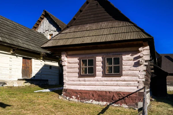 Colorful Wooden Cottage Unesco Village Vlkolinec Slovakia — Stock Photo, Image