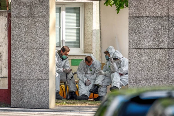 Ruzomberok Slovaquie Mai 2020 Médecins Fatigués Médecins Après Leur Service — Photo