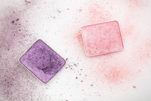 Purple and pink make-up palettes — Stock Photo, Image