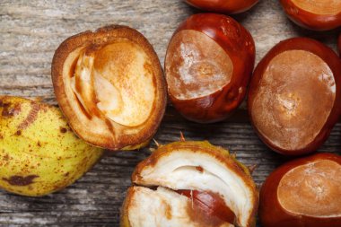 Masanın üzerinde kestane